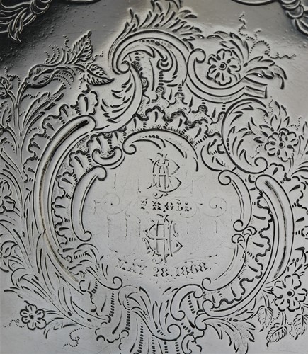 Lot 470 - A George III 18th century silver waiter