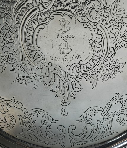 Lot 470 - A George III 18th century silver waiter