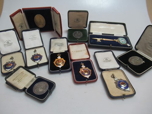 Lot 158 - A collection of medals and medallions,...