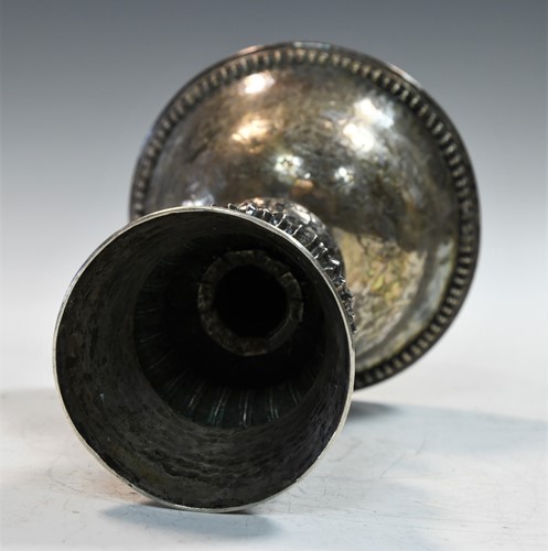 Lot 127 - A Tibetan silver votive butter lamp, 18th/19th century