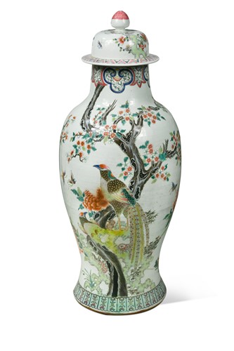 Lot 50 - A large Chinese porcelain vase, Republic period or later