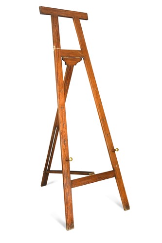 Lot 371 - A pitch-pine exhibition easel, circa 1880