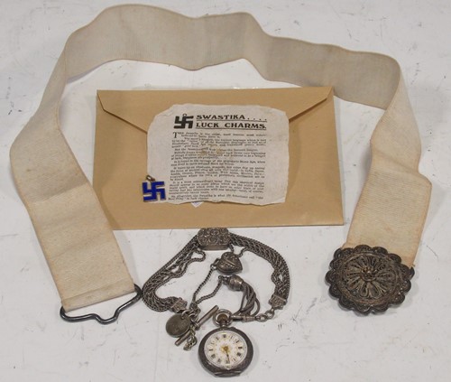 Lot 196 - A silver case lady's fob watch by Otto Wehrle...