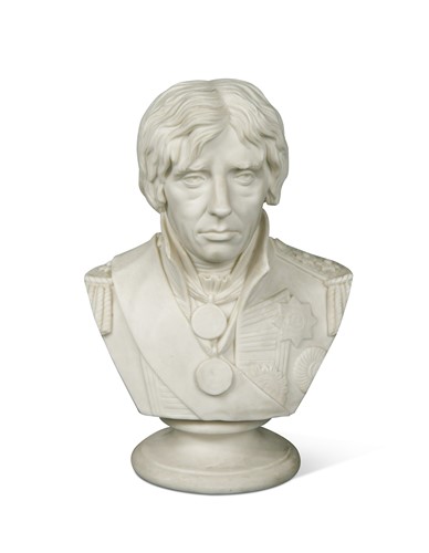 Lot 362 - A Parian ware bust of Vice-Admiral Horatio Nelson (1758-1805)