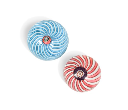 Lot 22 - Two Clichy swirl paperweights