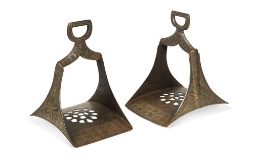 Lot 264 - A pair of Ottoman iron stirrups, 18th/19th century