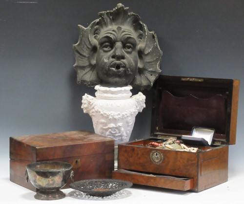 Lot 141 - Two tea caddies; together with decorative...