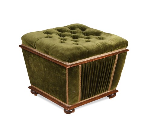 Lot 357 - A mahogany framed ottoman, 19th century