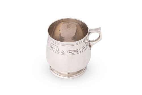 Lot 503 - A George V silver christening tankard, mark of Asprey