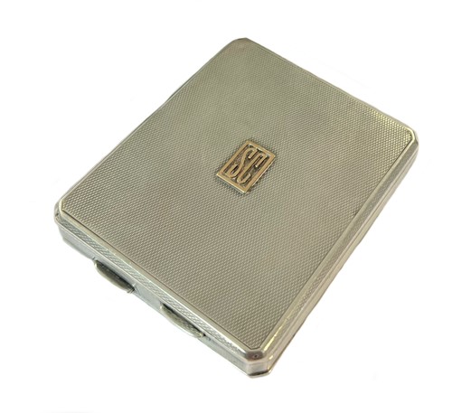 Lot 430 - An Edward VIII silver double sided combination cigarette case and compact