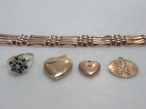 Lot 168 - A bracelet stamped '9C', together with a...