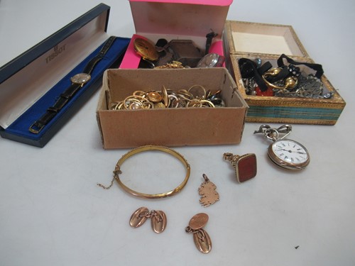 Lot 178 - A collection of assorted costume and silver...