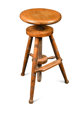 Lot 180 - A beech artist's stool, late 19th/early 20th century