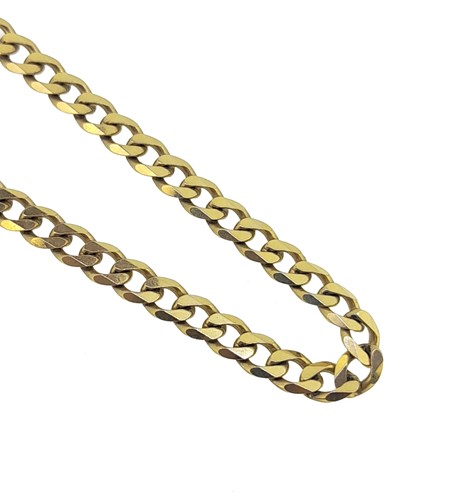 Lot 90 - A 9ct gold heavy curb link chain
