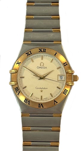 Lot 326 - Omega - A steel and gold 'Constellation' wristwatch