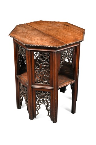 Lot 274 - A Chinese hardwood occasional table, 19th century