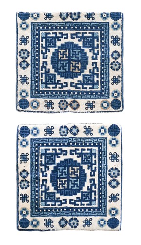 Lot 273 - A pair of Chinese Peking mats, circa 1930