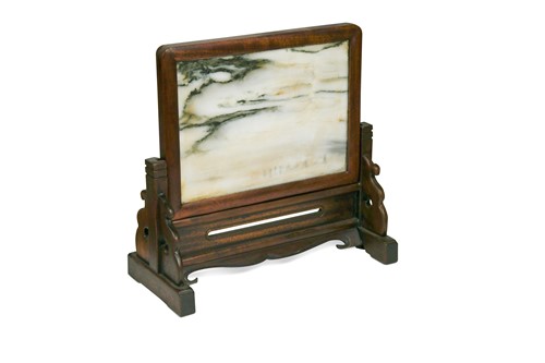 Lot 79 - A Chinese dream stone table screen, 19th/20th century