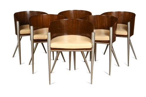 Lot 311 - In the manner of Philippe Starck, a set of six 'King Costes' style chairs