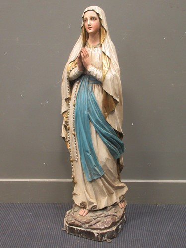 Lot 164 - A carved statue of The Virgin Mary - Our Lady...