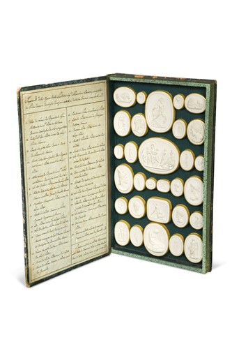 Lot 246 - A set of Grand Tour plaster intaglios, depicting works by Canova, early 19th century