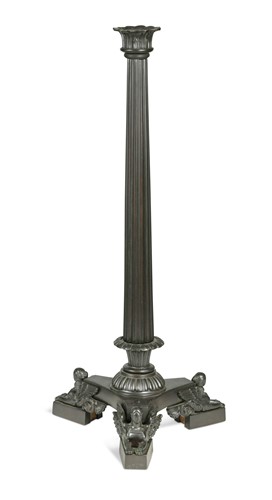 Lot 414 - A Regency bronze table lamp