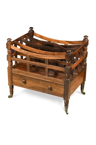 Lot 216 - A George IV rosewood canterbury