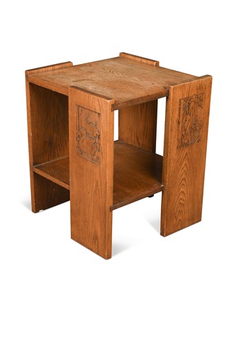 Lot 235 - An Art Deco two-tier oak occasional table