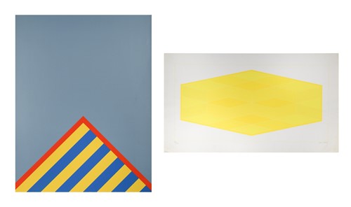 Lot 657 - A group of nine unframed op-art prints, to include