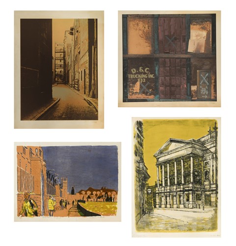 Lot 642 - A group of four unframed architectural prints, to include