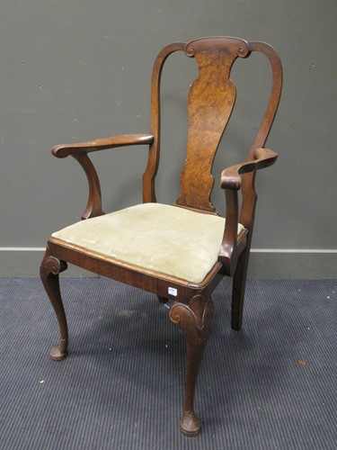 Lot 364 - A George II style mahogany and walnut veneered...