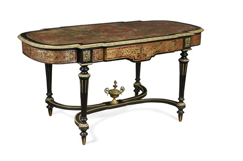 Lot 512 - A French boulle work centre table, 19th century