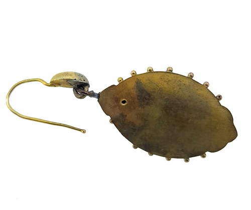 Lot 22 - A pair of Victorian ear pendants