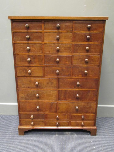Lot 365 - A large mahogany collectors cabinet, 107.5 x...