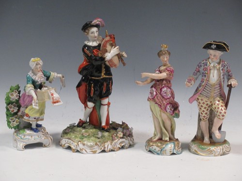 Lot 3 - A group of four 19th century porcelain...