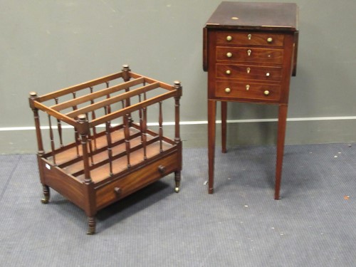 Lot 313 - A 19th century mahogany canterbury 77 x 37 x...