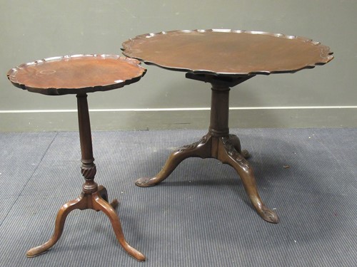 Lot 309 - A George III birdcage tilt top wine table with...