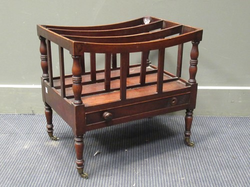 Lot 312 - A George III mahogany canterbury with...