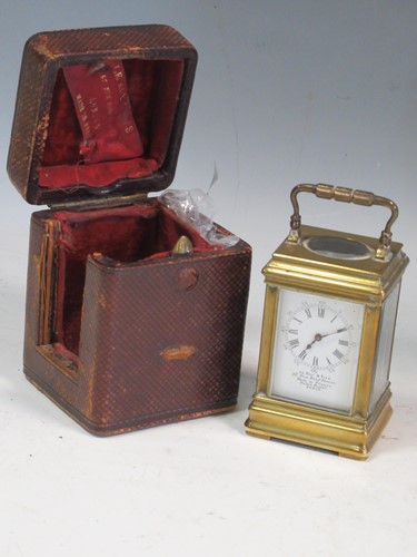 Lot 105 - Le Roy & Fils, a miniature cased brass...