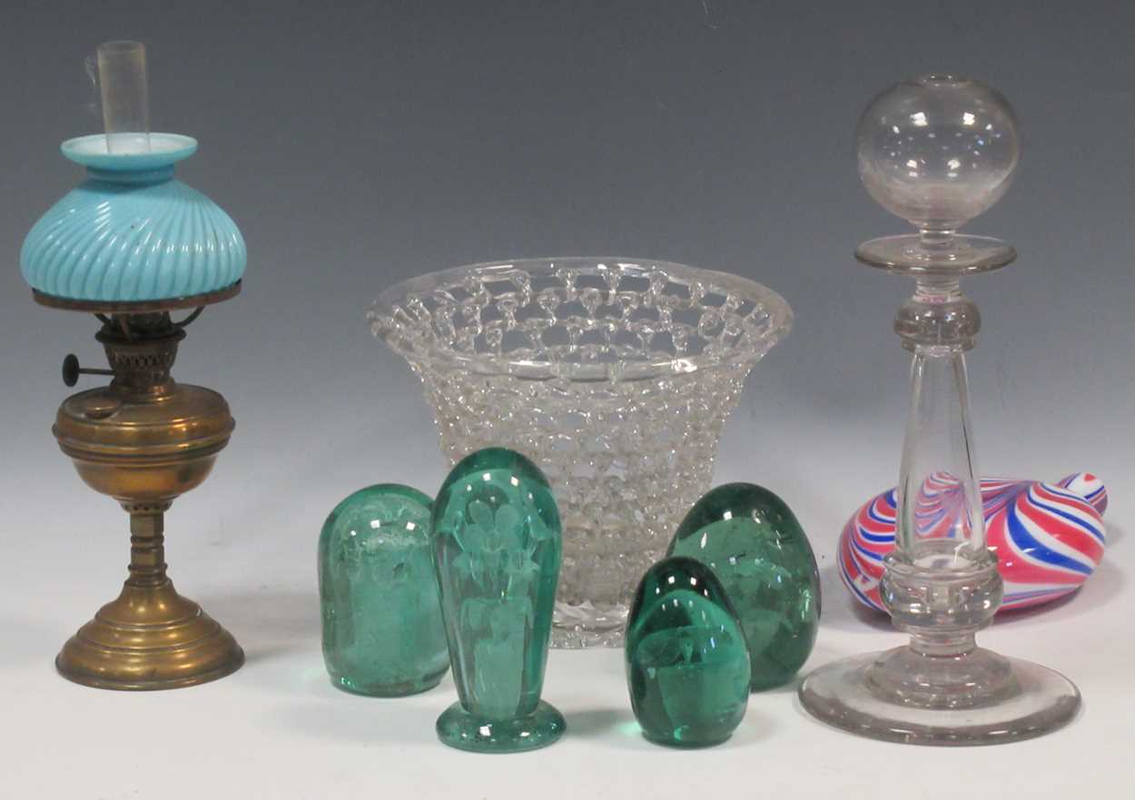 Lot 5 - Four Victorian glass dump paperweights, a...