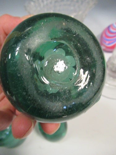 Lot 5 - Four Victorian glass dump paperweights, a...