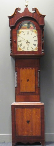 Lot 104 - A longcase clock marked 'Blakeborough' painted...