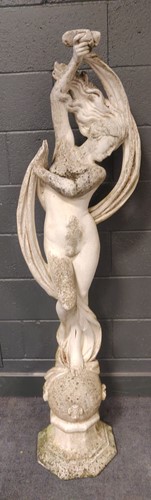 Lot 406 - A plaster figure of a classical maiden with...