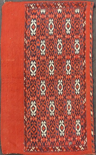 Lot 414 - A Soumak tuval and Kilim rug, 120 x 150cm and...