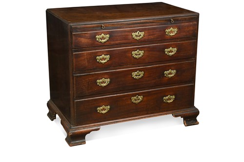 Lot 372 - An early George III mahogany chest