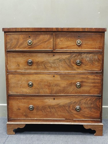 Lot 339 - A 19th century mahogany chest of drawers, 101...