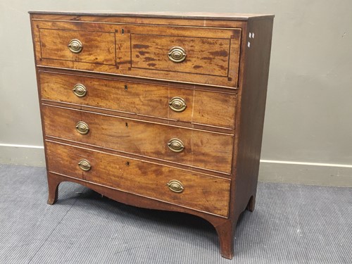 Lot 366 - A Regency mahogany secretaire chest of drawers,...