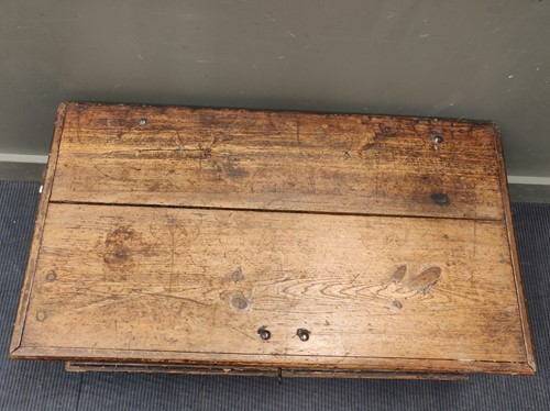 Lot 360 - Two stained pine blanket boxes, 49 x 128 x...