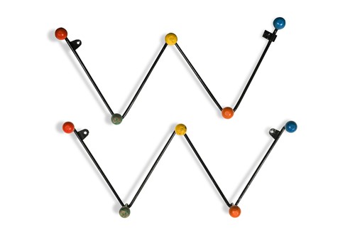 Lot 288 - A matching pair of mid-century 'Atomic' coat hooks