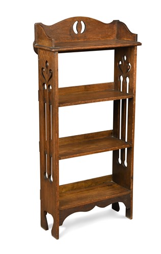 Lot 207 - An Arts & Crafts oak open bookshelf